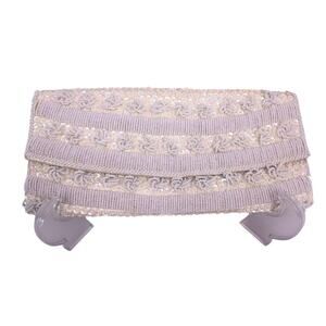 Bags by Debbie Satin Sequins Glass Beads 1950s Cocktail Old Hollywood Clutch